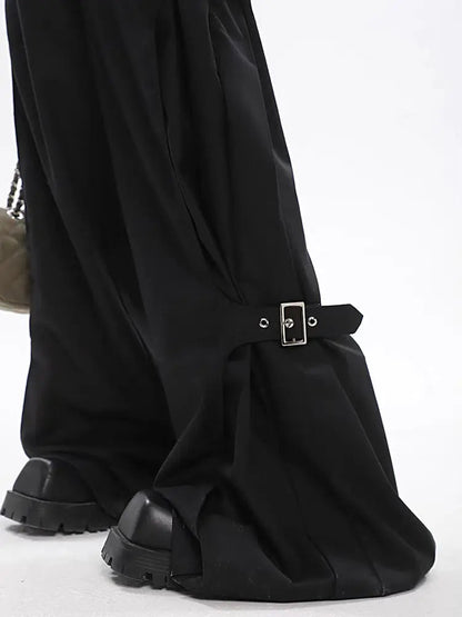 Free Shipping For 'Ride with It' Darkwear Oversized Wide-leg Pants