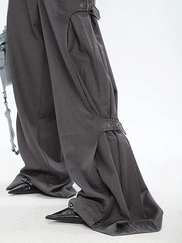 Free Shipping For 'Ride with It' Darkwear Oversized Wide-leg Pants