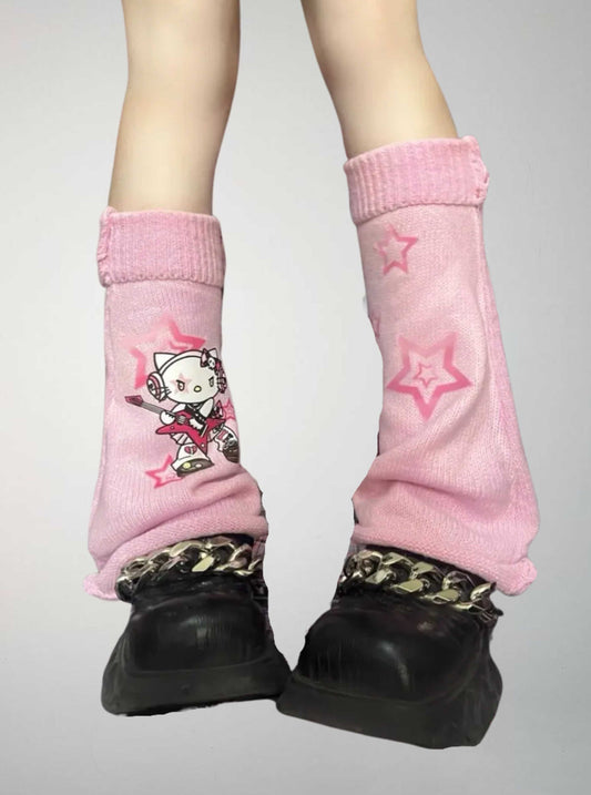 Free Shipping For 'Rock Kitten' Kawaii Goth Leg Warmers