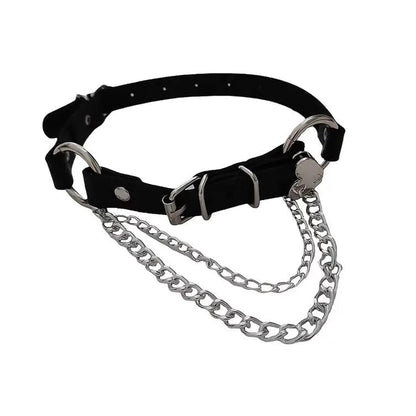 Free Shipping For 'Rosalia' Punk Metal Heart Shape Buckle Choker