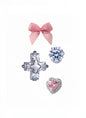 Free Shipping For 'Rose Planet' Ribbon Rhinestone Coquette Ear Studs Set