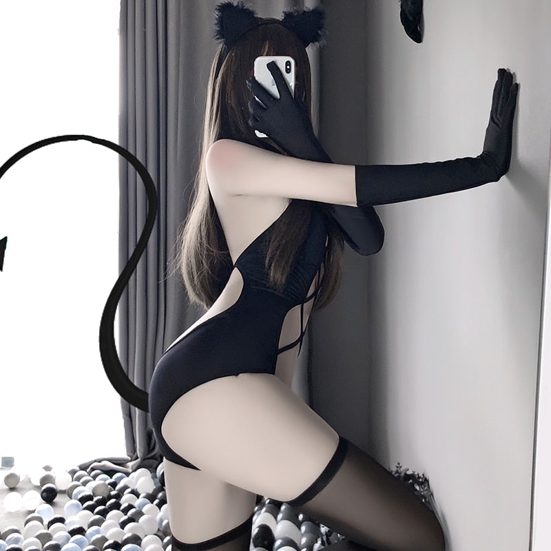 Free Shipping For Black Sexy Cat Costume