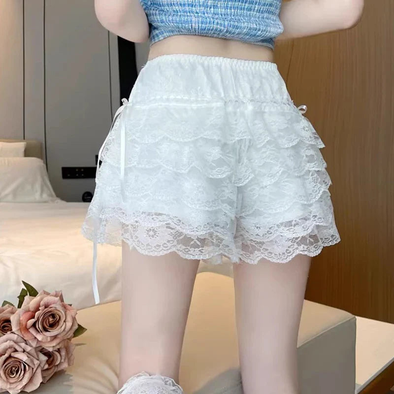 Free Shipping For Floral Lace Lolita Safety Shorts - Summer Petticoat Underpants with Princess-inspired Fashion