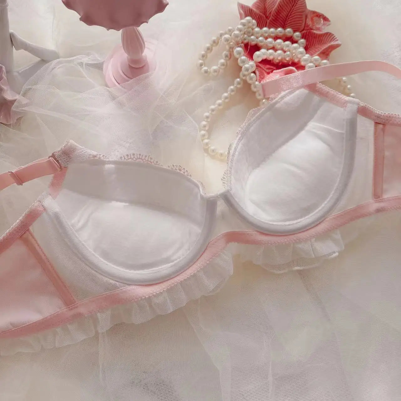 Lace Ruffle Kawaii Doll Romantic Royalcore Princess Lingerie Set