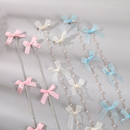 Free shipping for Bow Cute Hairpin Pink Blue Fashion Hair Clips Word Clip For Girls Sweet Travel Styling Tools Hair Accessories Korean Headwear