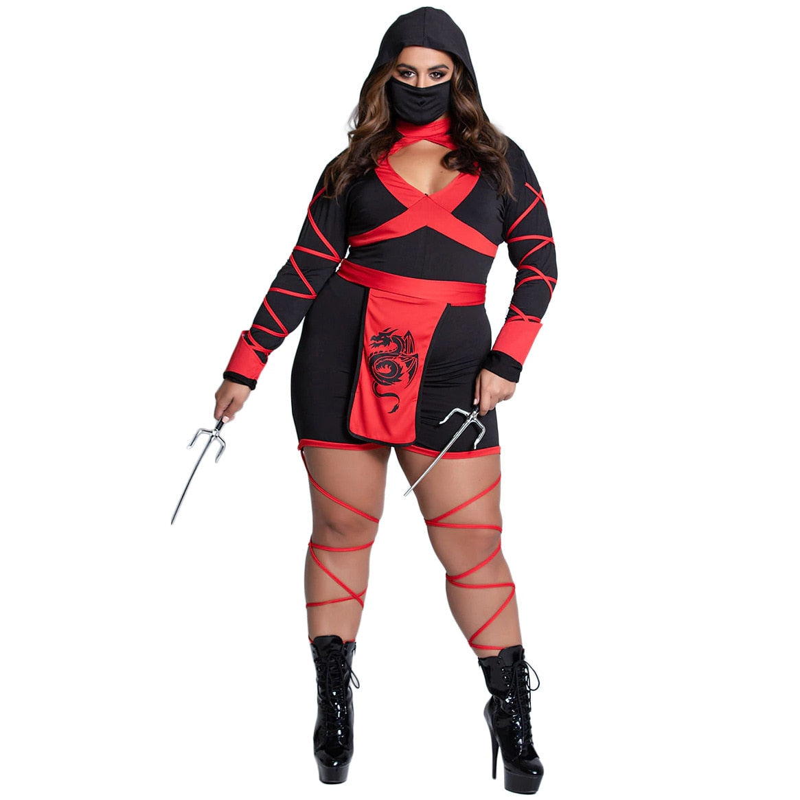 Free Shipping For Sexy Plus Size Ninja Costume