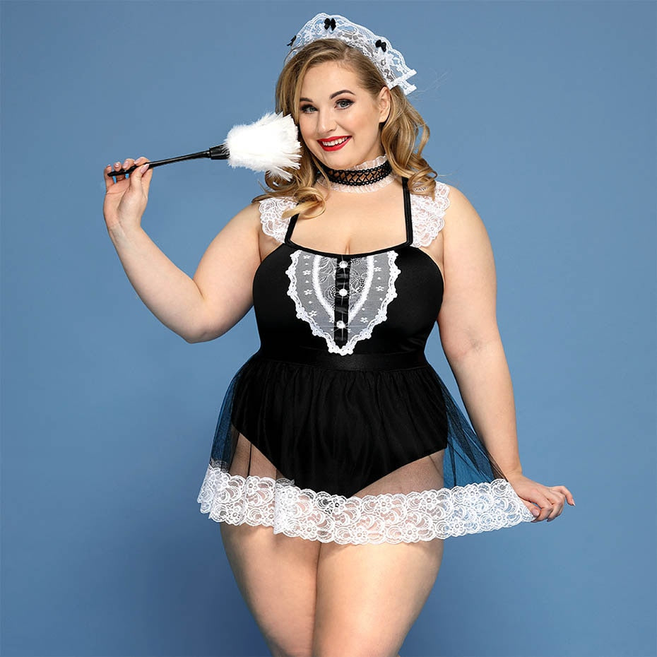 Free Shipping For Plus Size Maid Costume