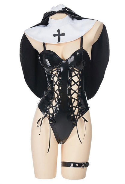 Free Shipping For Gothic Nun Costume