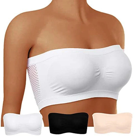 Seamless Mesh Tube Top - Invisible & Breathable Lingerie