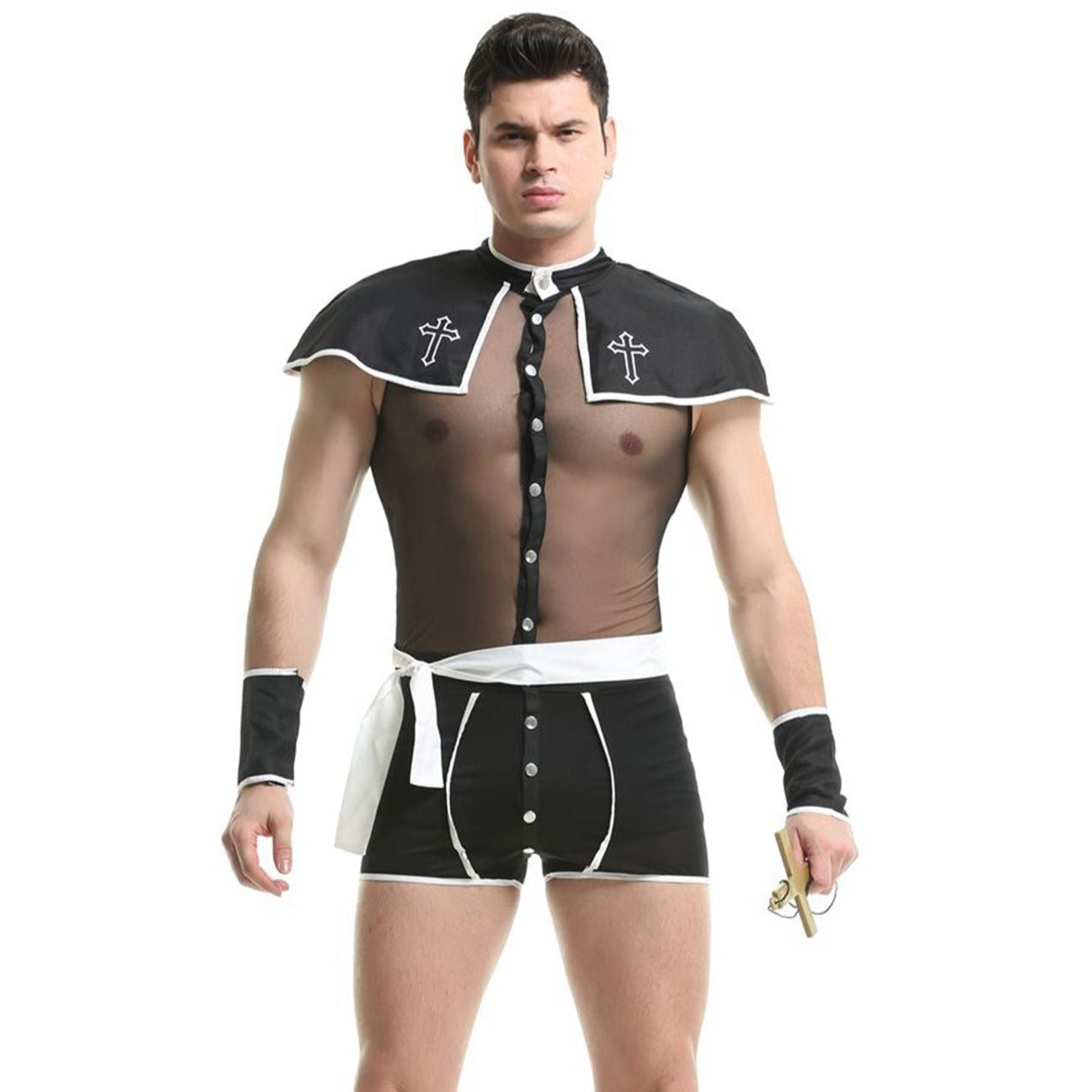 Free Shipping For Sexy Male Priest Costume