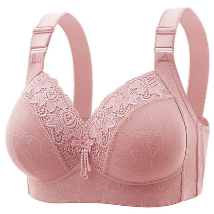 Luxurious Lace - Large Size Push-Up Bra with Breathable Comfort and Adjustable Fit