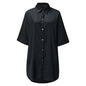 Free Shipping For Solid Color Half Sleeve Nightshirt - Cozy Home Sleepwear (M-2XL)