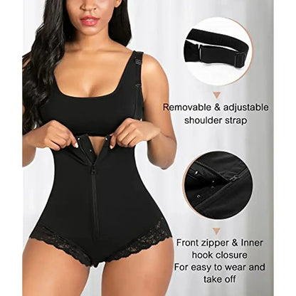 Free Shipping For Fajas Colombianas Waist Trainer - Body Shaper for Women, Reductive Girdles, Modeling Strap, Flat Belly Slimming Belt, Zipper Tummy Trimmer (XS-3XL)