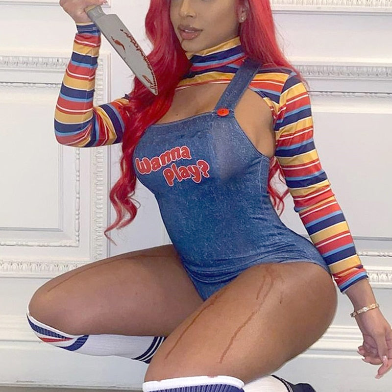 Free Shipping For  Sexy Chucky Costume