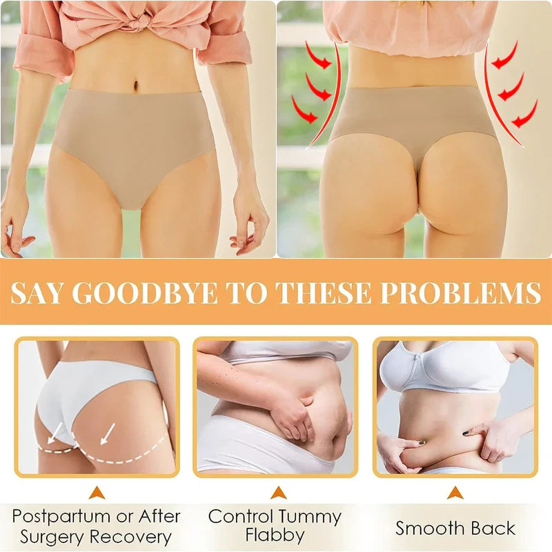 Free Shipping For High Waist Tummy Control Thong - Slimming Underwear with Butt Lifter (S-XL)