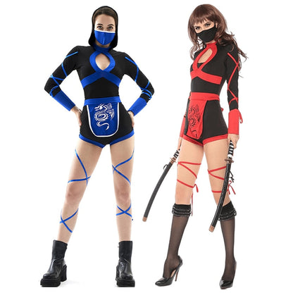 Free Shipping For Sexy Blue Ninja Costume