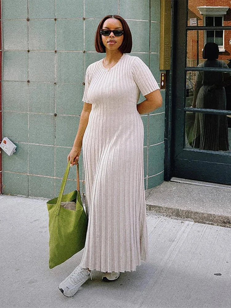 Striped Tassel Maxi Dress