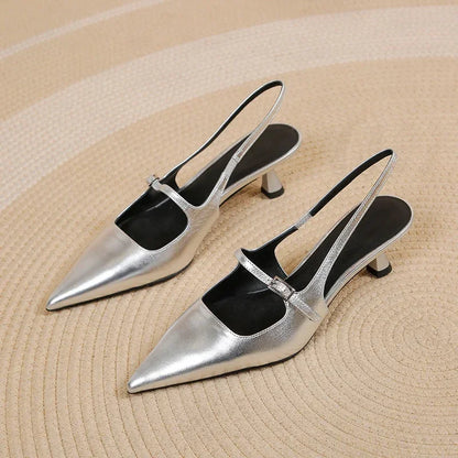 Free shipping for Summer Low Sandals Woman Leather Suit Female Beige Womens Shoes High Heels Low-heeled Black Comfort New Stiletto Girls