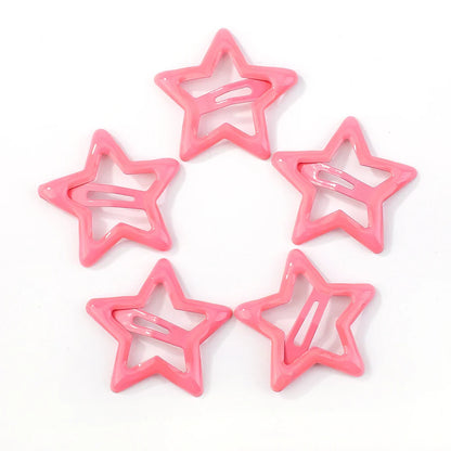 Free shipping for 10Pcs BB Hair Clips Silver Star Y2K  Women Grils Cute Metal Star Hair Clips Side Barrettes Hair Grip Hair Accessories Headwear