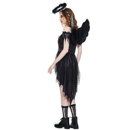 Free Shipping For Black Angel Costume