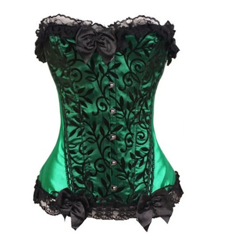 Free Shipping For Fashionable Lace Bow Corset Bustier - Brocade Lingerie Shapewear (XS-6XL)