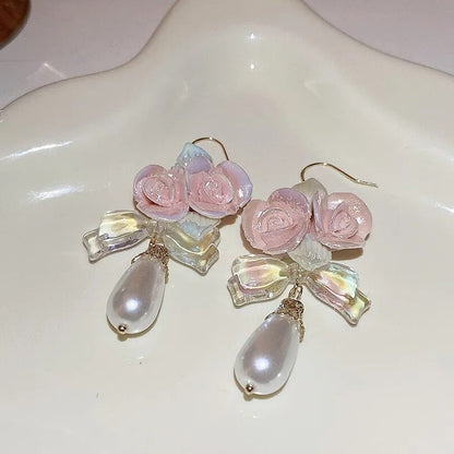 Free Shipping For Hivava Chateau en Rose Cottagecore Princesscore Fairycore Coquette Kawaii Earrings