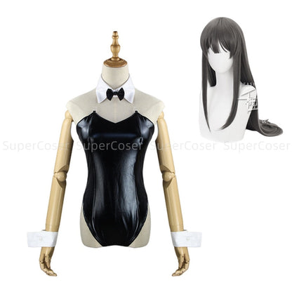 Free Shipping For Sexy Latex Bunny Girl Costume