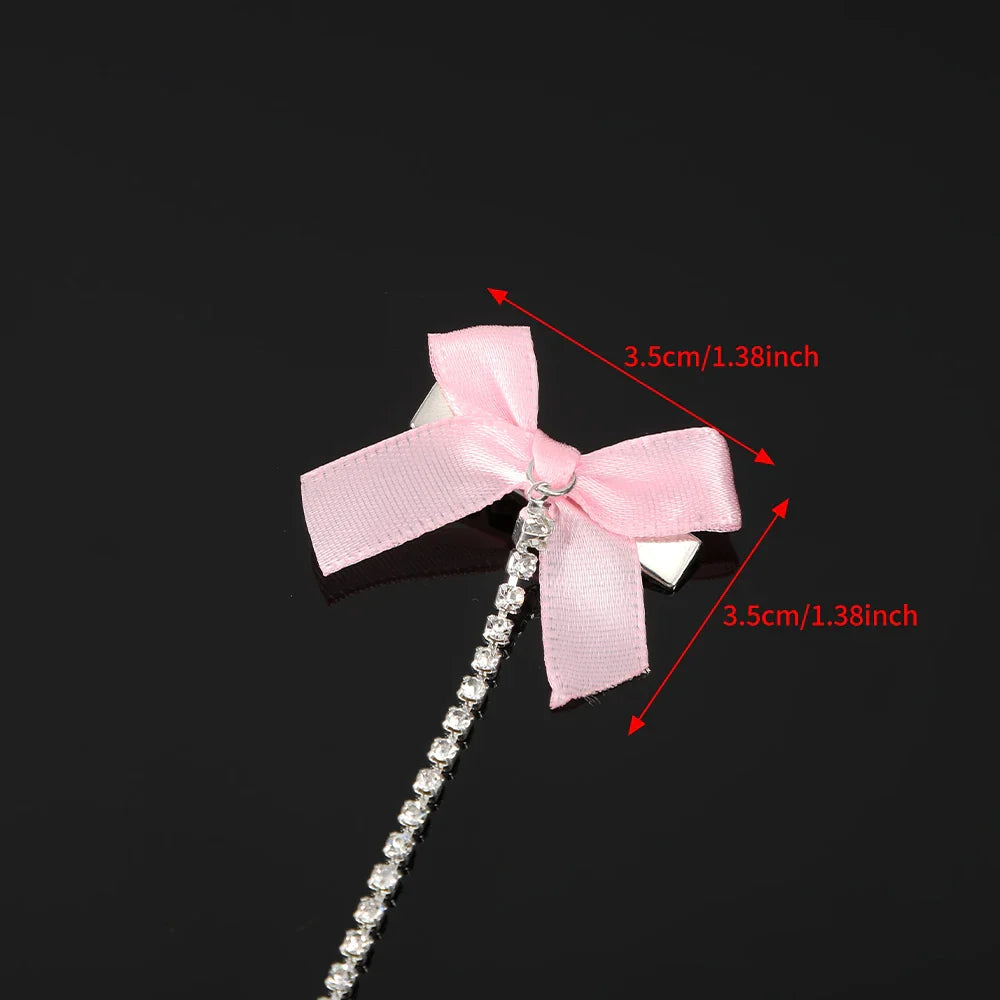 Free shipping for Bow Cute Hairpin Pink Blue Fashion Hair Clips Word Clip For Girls Sweet Travel Styling Tools Hair Accessories Korean Headwear