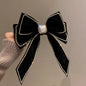 Free shipping for Velvet Inlaid Rhinestone Pearl Bow Hair Clip for Women Korean Fashion Exaggerated Hair Claws Exaggerated Hair Accessories