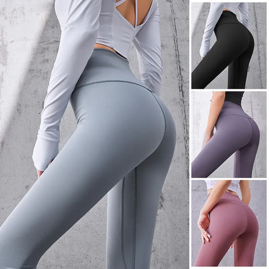 Free Shipping For Ribbed High-Waist Yoga Pants - Seamless Fitness (S-3XL)