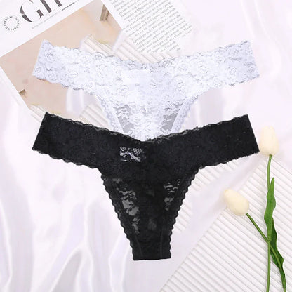 Free Shipping For Flirty Lace Thong Set - 2PCS Floral Underwear for Women (M-XL)