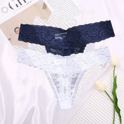 Free Shipping For Flirty Lace Thong Set - 2PCS Floral Underwear for Women (M-XL)