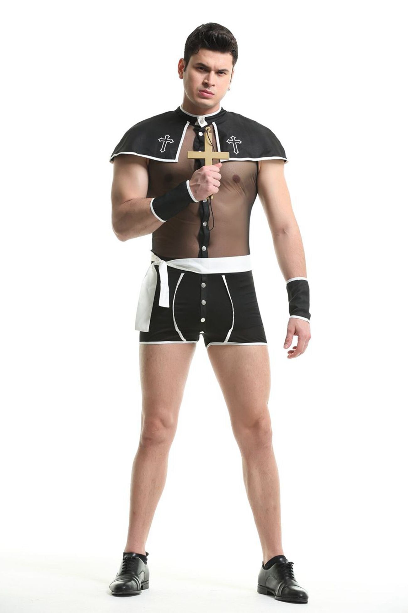 Free Shipping For Sexy Male Priest Costume