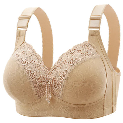 Luxurious Lace - Large Size Push-Up Bra with Breathable Comfort and Adjustable Fit