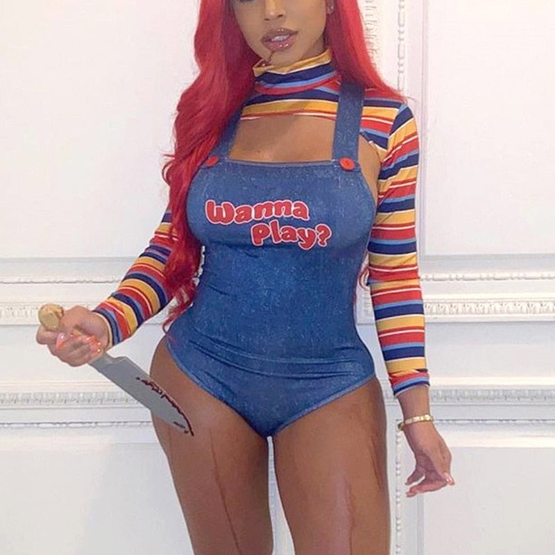 Free Shipping For  Sexy Chucky Costume