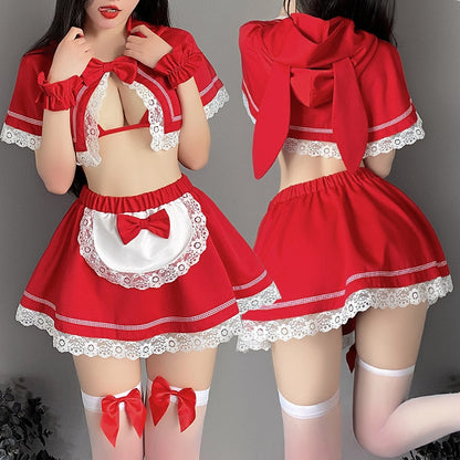 Free Shipping For Sexy Lingerie Red Riding Bunny Costume