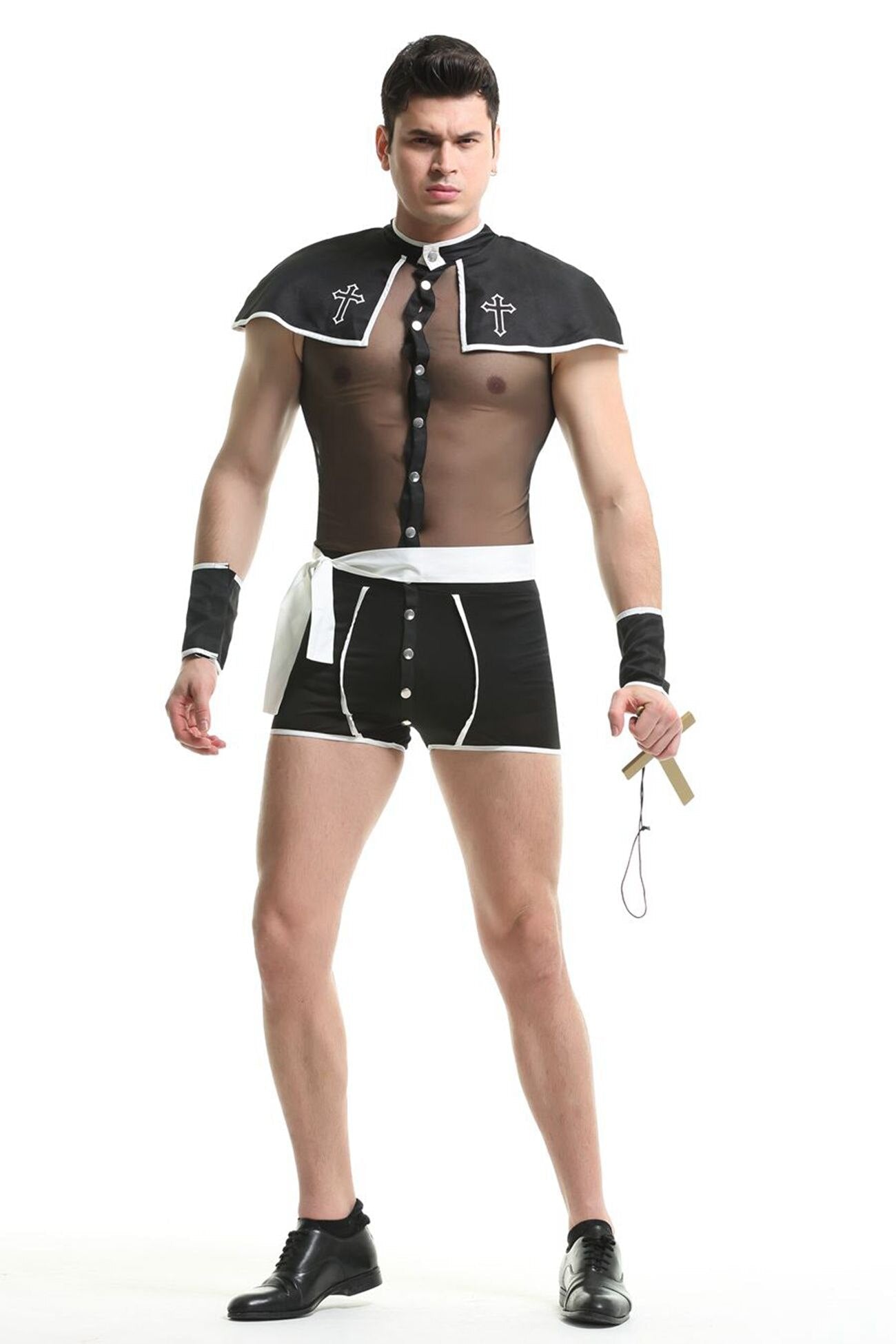 Free Shipping For Sexy Male Priest Costume