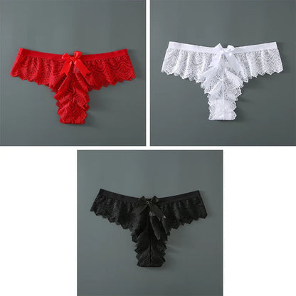 Free Shipping For LaceLux - Breathable Low-Rise Lace Briefs (S-4XL) - 3PCS