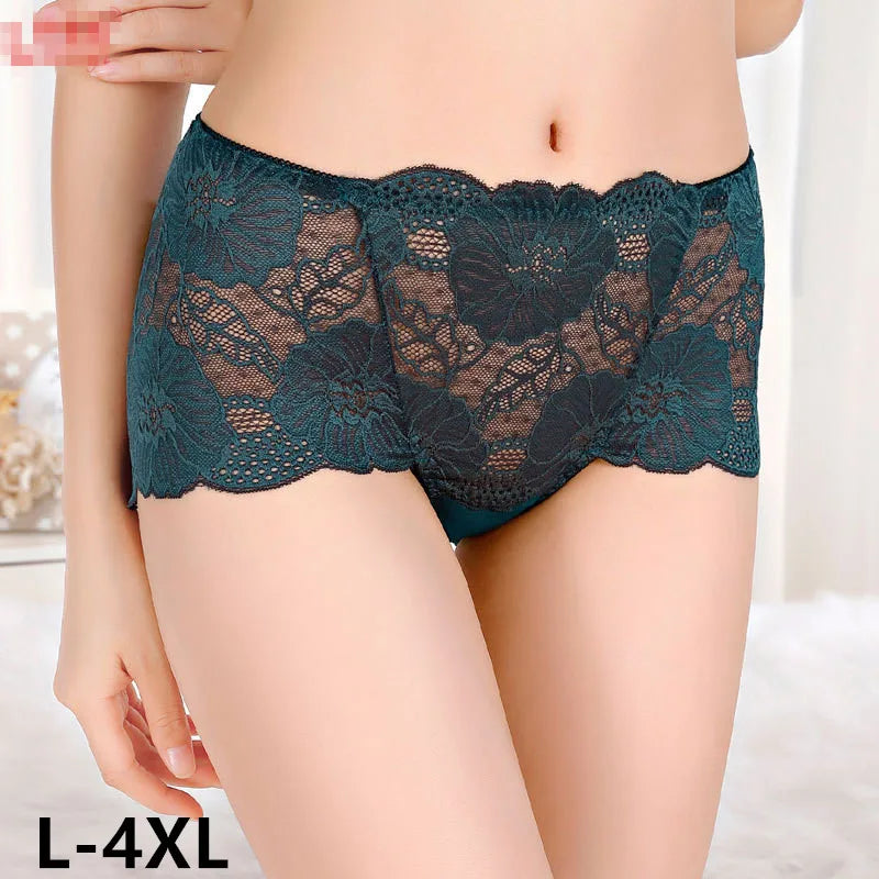 Free Shipping For CurveConfidence - Plus Size Lace Briefs (L-4XL)