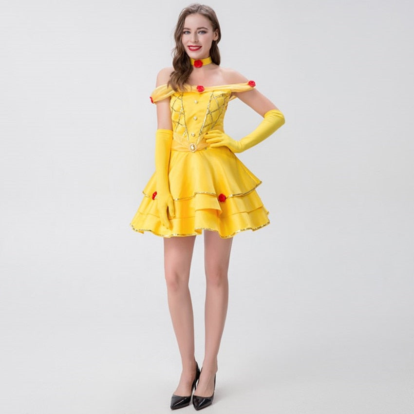 Free Shipping For Sexy Belle Costume