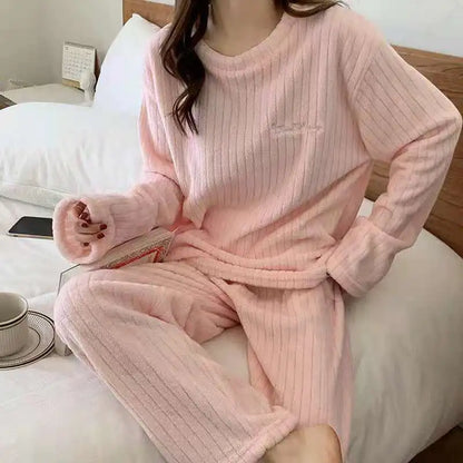 Free Shipping For Cozy Velvet Fleece Pajama Set - Autumn Casual ComFor t