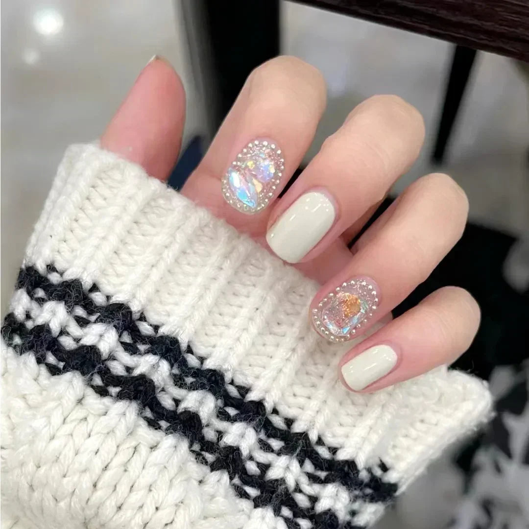 Free shipping for 24Pcs/Lot Pink Smudge Press on Nails 3D Moon Design Fake Nail Art Waterproof Reusable Artificial False Nails Tips with Tools