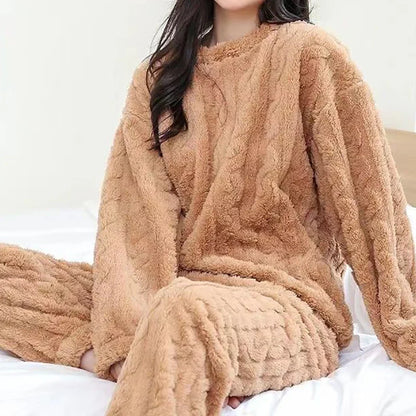 Free Shipping For Cozy Velvet Fleece Pajama Set - Autumn Casual ComFor t