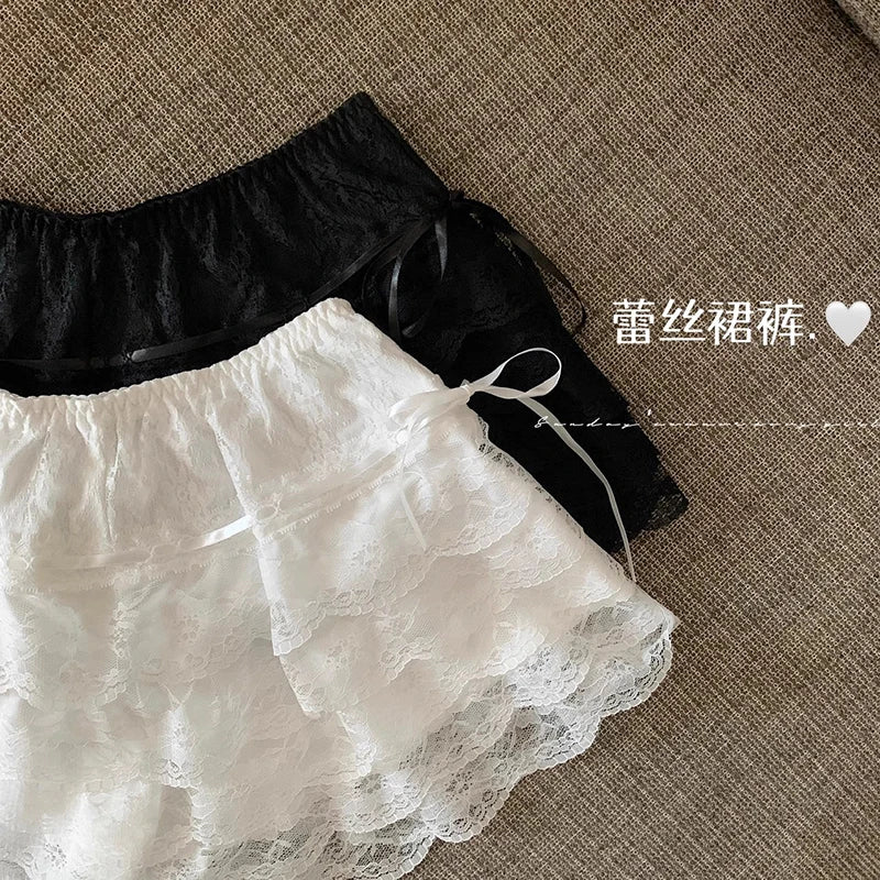 Free Shipping For Floral Lace Lolita Safety Shorts - Summer Petticoat Underpants with Princess-inspired Fashion