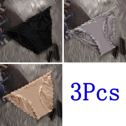 Free Shipping For Cotton Underwear - ComFor table girls Panties Lace Briefs  ( M-XL )