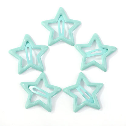 Free shipping for 10Pcs BB Hair Clips Silver Star Y2K  Women Grils Cute Metal Star Hair Clips Side Barrettes Hair Grip Hair Accessories Headwear