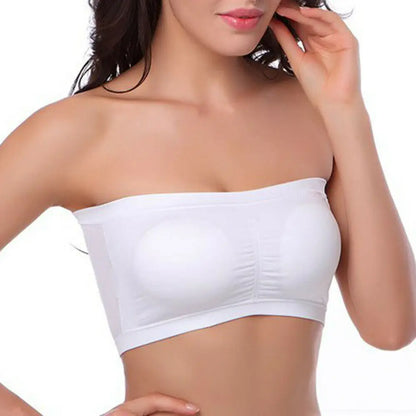 Seamless Bandeau Bra - Double Layered & Removable Padded (S-3XL)