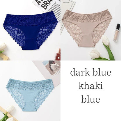 Free Shipping For Lace Silk Satin Underwear - Soft & Comfortable Lingerie Briefs (Sizes M-XL)