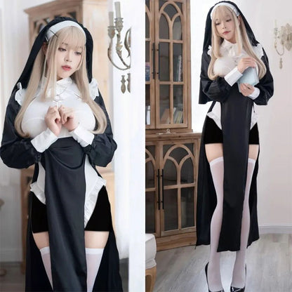 Free Shipping For Sexy Nun Halloween Costume