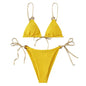 Summer Sizzle - Solid Color Spaghetti Strap Bikini Set (S-XL)